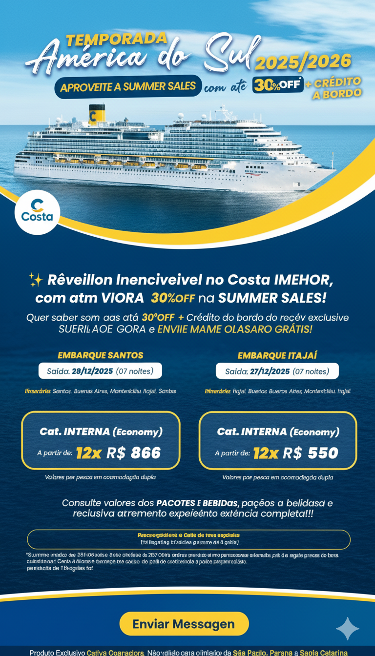 Réveillon 2026 Costa Diadema